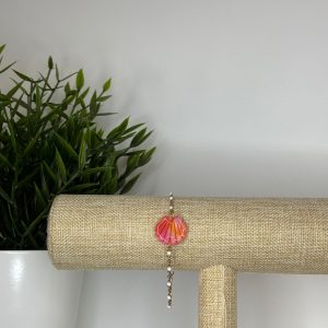 Bracelet coquillage - corail